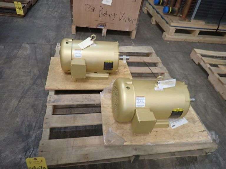 Lot of (2) Baldor Reliance Super E 10 HP Motors