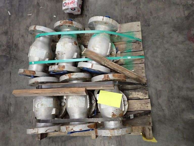 Lot of (6) Powell 3" Valves
