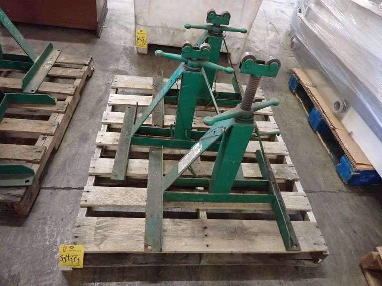 Lot of (3) Greenlee Screw Type Reel Stand