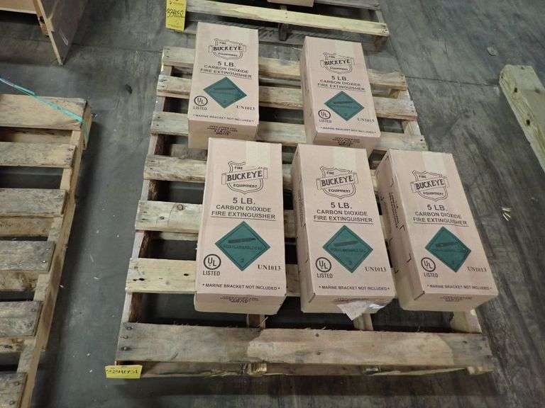 Lot of (5) Buckeye Carbon Dioxide Fire Extinguishers