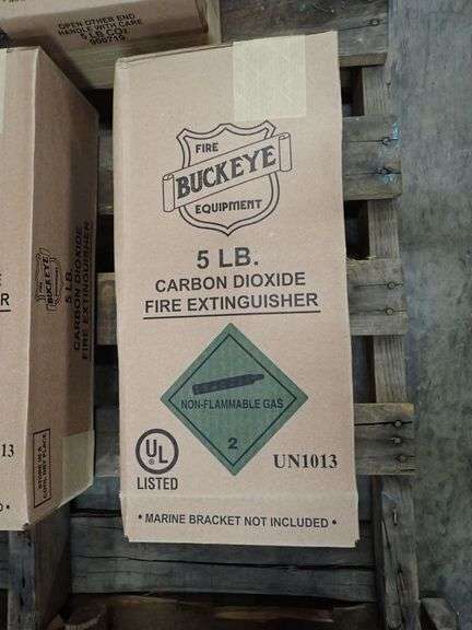 Lot of (5) Buckeye Carbon Dioxide Fire Extinguishers
