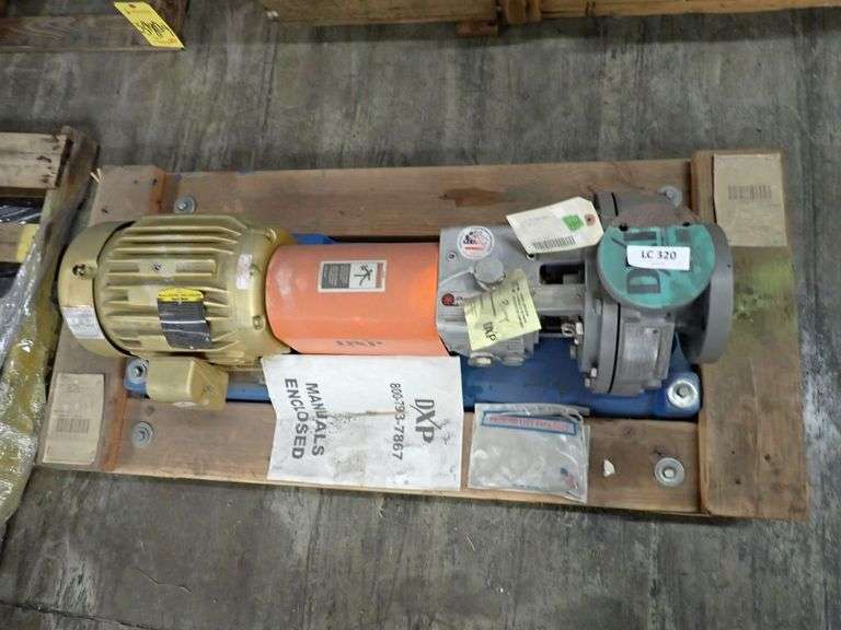 Pumpworks Industrial Pump with Motor and Base Plate