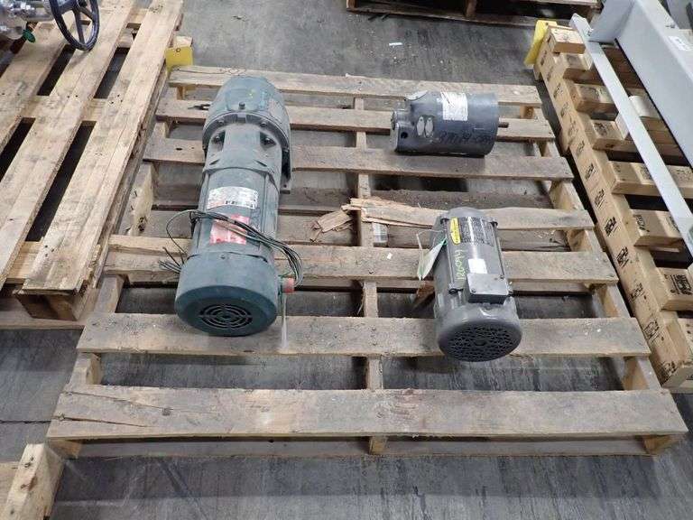 Lot of (2) Industrial Motors with Tachometer Generator