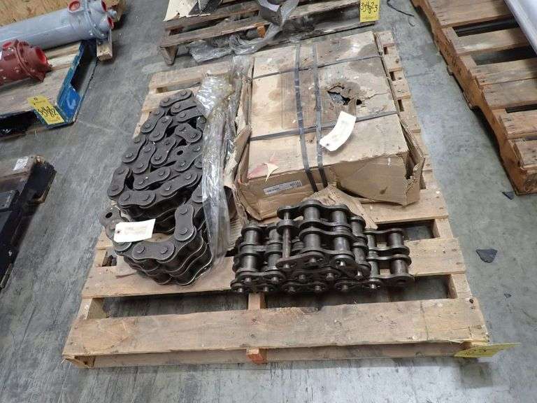 Lot of (2) Tsubaki Chain Boxes with Roller Chain