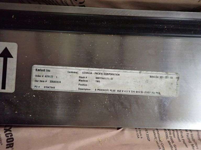 Lot of (1) Box of Kadant Doctor Blades