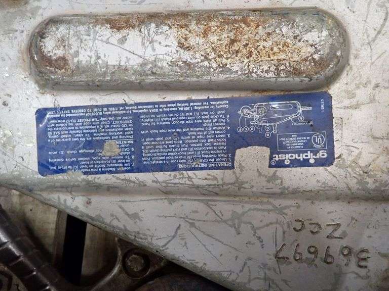 Lot of (5) Tractel Griphoist Rope Hoist