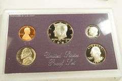 Lot of (3) 1987 Coin Sets & (1) Mercury Dime in Case