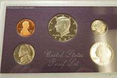 Lot of (3) 1987 Coin Sets & (1) Mercury Dime in Case