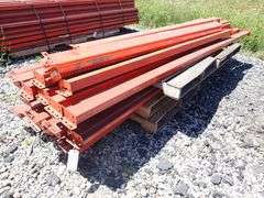 Lot of (21) Teardrop Pallet Racking Support Beams