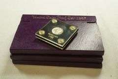 Lot of (3) 1987 Coin Sets & (1) Mercury Dime in Case