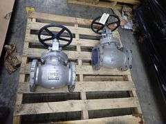 Lot of (2) Powell 4" Flanged Globe Valves