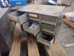 Lot of (3) 9-Drawer Storage Cabinets with Components