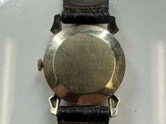 14k Yellow Gold Benrus Watch w/Brown Band
