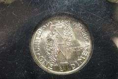 Lot of (3) 1987 Coin Sets & (1) Mercury Dime in Case
