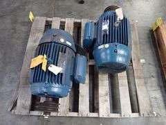 Lot of (2) Weg W22 Tru Metric Inverter/Severe Duty 15 HP Motor