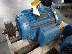 Lot of (2) Weg W22 Tru Metric Inverter/Severe Duty 15 HP Motor