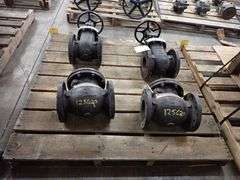 Lot of (4) Powell 4" Valves