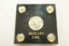 Lot of (3) 1987 Coin Sets & (1) Mercury Dime in Case