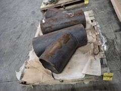 Lot of (2) Steel Pipe Y-Fittings