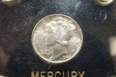 Lot of (3) 1987 Coin Sets & (1) Mercury Dime in Case
