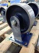 Lot of (5) Rigid Casters with Mounting Plate