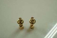 Set of 14k Yellow Gold Earrings w/Diamonds