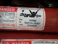 Lot of (8) Johnson Power LTD Rotating Drive Lines