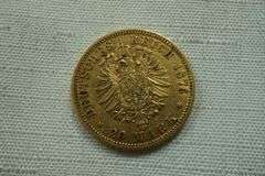 1875 Deutsches Reich 20 Mark Prussian Gold Coin