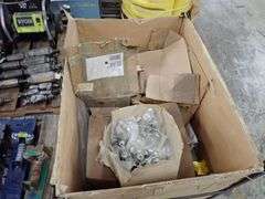 Lot of (3) Roller Chains and (1) Box of Wheels