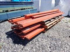 Lot of (21) Teardrop Pallet Racking Support Beams