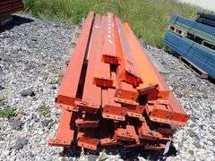Lot of (21) Teardrop Pallet Racking Support Beams