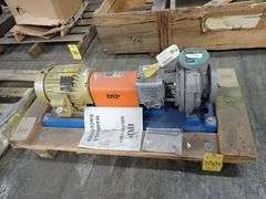 Pumpworks Industrial Pump with Motor and Base Plate