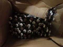 Lot of (3) Roller Chains and (1) Box of Wheels