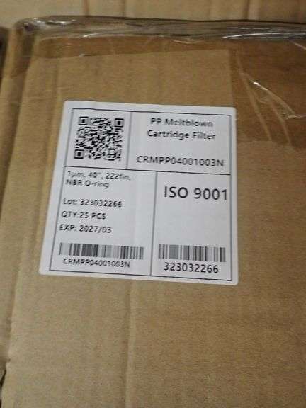 Lot of (5) Boxes PP Meltblown Cartridge Filters