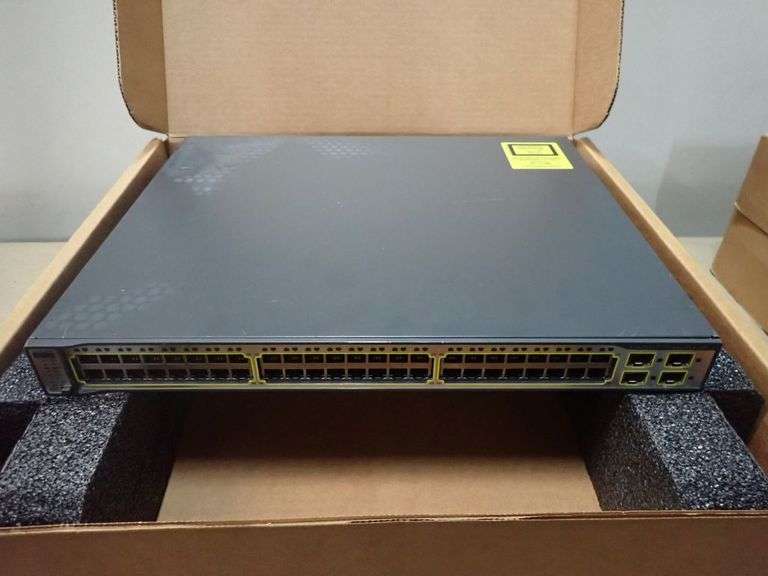 Lot of (2) Cisco Catalyst 3750 Series Network Switches - Yellow Tag ...