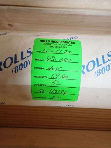 Rolls Inc Industrial Roller