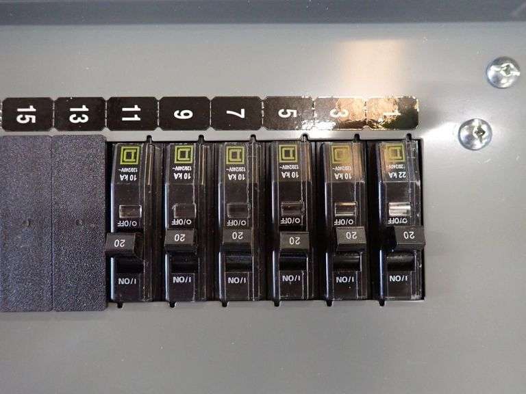 Square D 225A Panelboard with Circuit Breakers - Yellow Tag Auctions