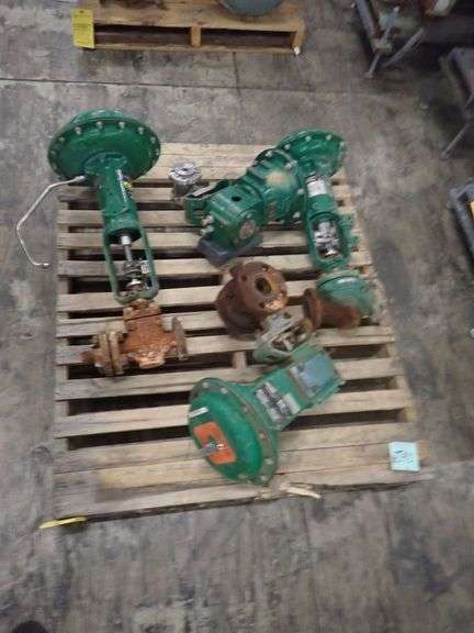 Lot of (4) Fisher Valves with Actuators