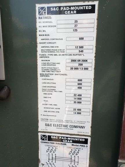 S&C 25KV Pad-Mount Switch