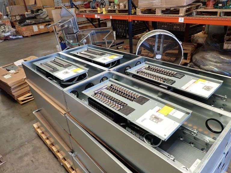Lot of (3) Square D Panelboard Assemblies with Doors