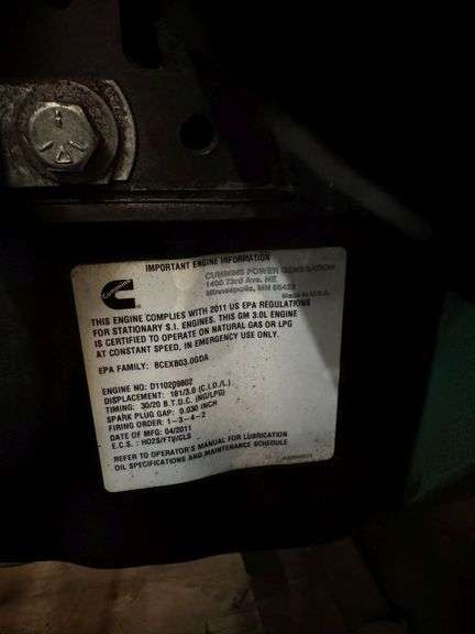 Cummins 20KW Natural Gas Generator