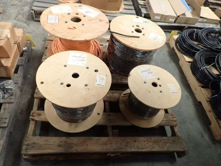 Lot of (4) Assorted Spools of Wire - Yellow Tag Auctions