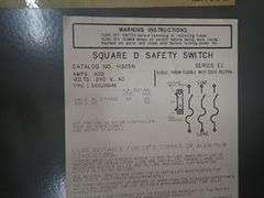 Square D 400A Heavy Duty Safety Switch