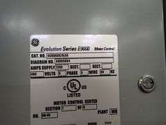 GE Evolution Series E9000 Motor Control with (6) Verticals