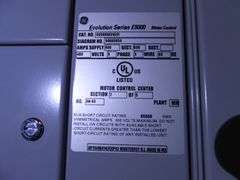 GE Evolution Series E9000 Motor Control with (5) Verticals