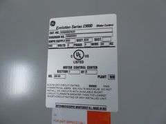 GE Evolution Series E9000 Motor Control with (5) Verticals