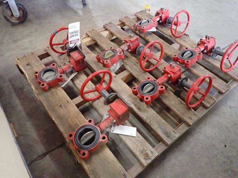 Lot of (6) Bray Butterfly Valves