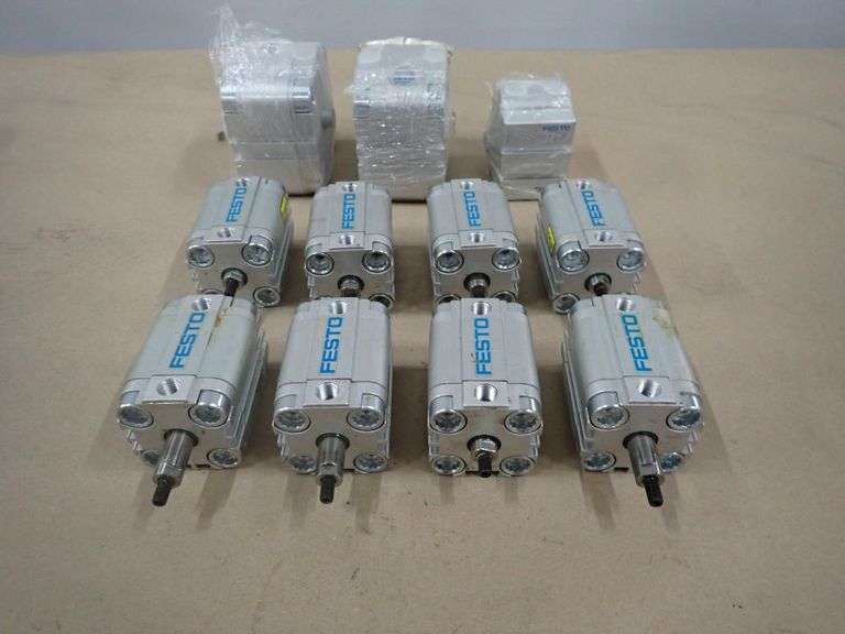 Lot of (11) Festo Pneumatic Cylinders