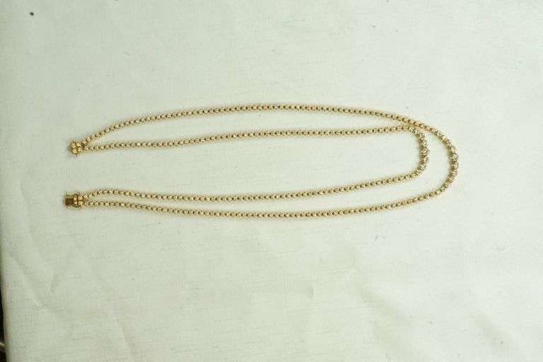 18k Yellow Gold Necklace w/Diamonds