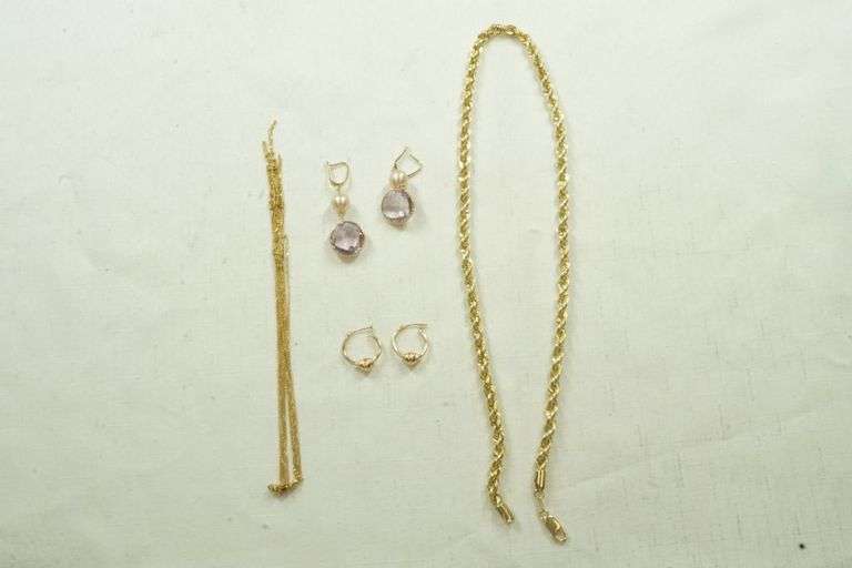 Lot of 14k Yellow Gold Jewelry